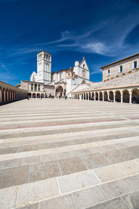 View of historic building against blue sky