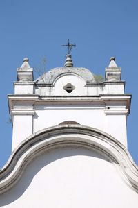 Low angle view of building against clear sky