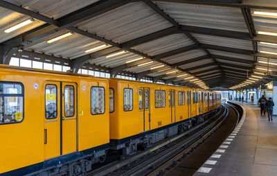 Train at railroad station platform