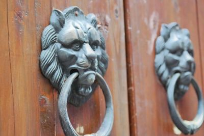 Close-up of door knocker