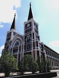 Low angle view of temple against sky