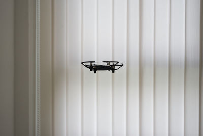 Close-up of drones on wall