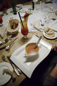 Close-up of food on table