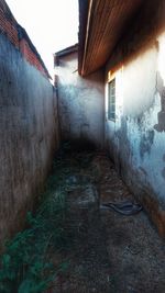 Empty alley amidst buildings