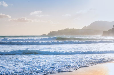 Scenic view of sea against sky