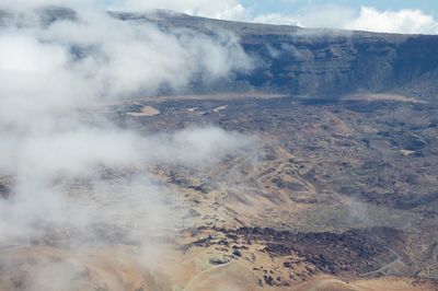 Aerial view of clouds over landscape