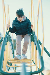 Child having fun in playground