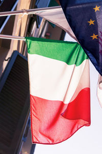 Close-up of multi colored flag