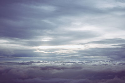 Low angle view of clouds in sky