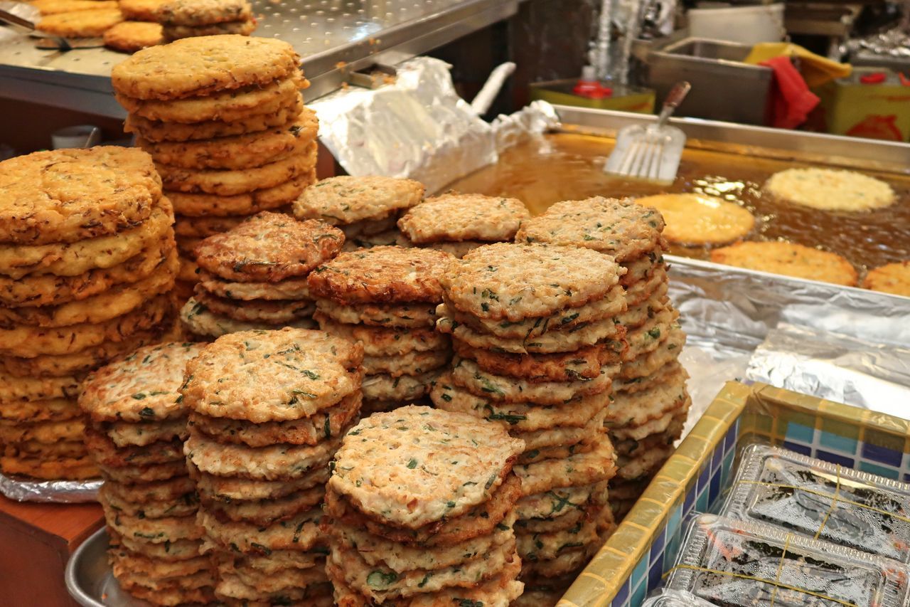 STACK OF FOOD IN STORE