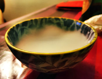 Close-up of object on table