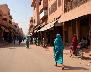 People walking on street