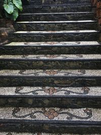 Close-up view of paving stone