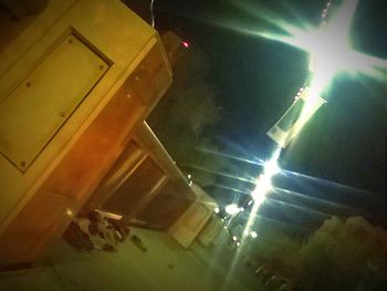 View of illuminated lights at night