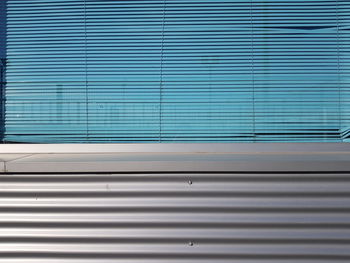 Corrugated metallic texture, blue blind, modern surface