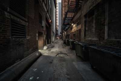 Alley amidst buildings in city