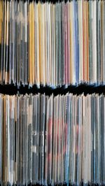 Close-up of multi colored pencils in store