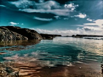 Scenic view of sea against sky