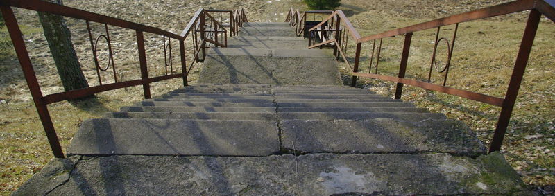 High angle view of stairs