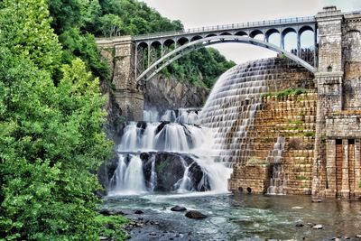 Low angle view of bridge over river