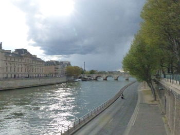 View of canal along buildings