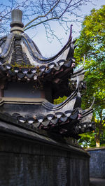 Low angle view of pagoda