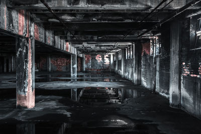 Interior of abandoned building