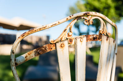 Close-up of rusty chain