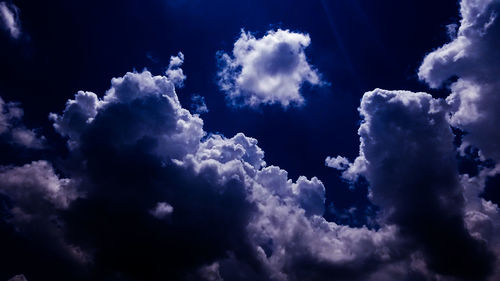 Low angle view of clouds in sky