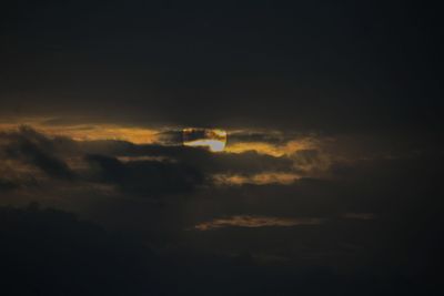 Silhouette of cloudy sky during sunset