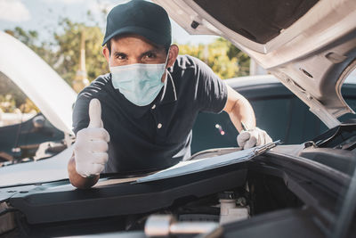 Portrait of man working