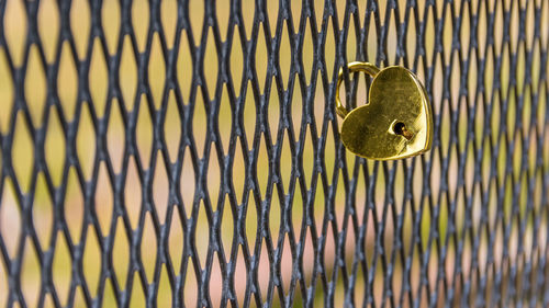 Close-up of rusty metal door