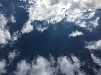 Low angle view of clouds in sky