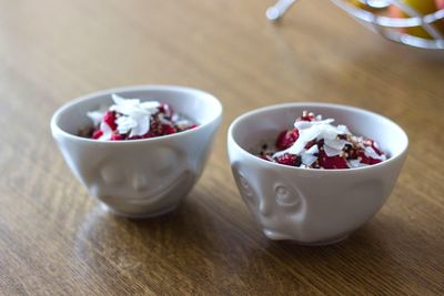 Close-up of dessert on table