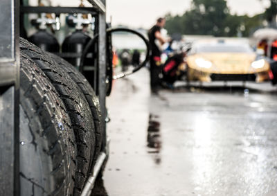 Close-up of tires