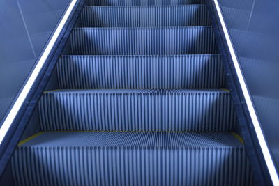 Low angle view of escalator