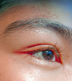 Close-up of woman eye