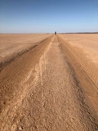 Scenic view of desert against sky