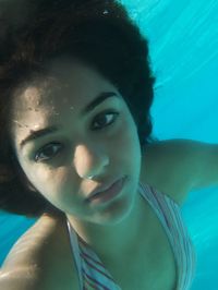 Portrait of woman in swimming pool