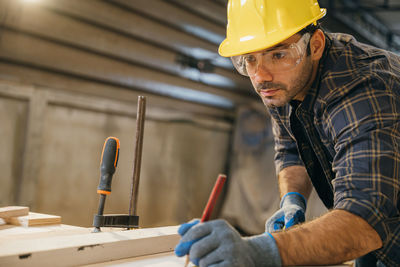 Man working at workshop