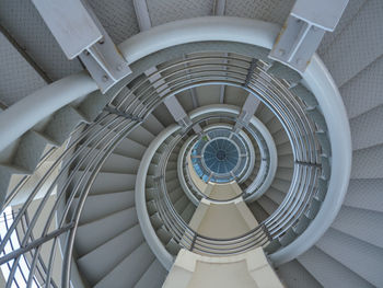 View of spiral staircase from bottom