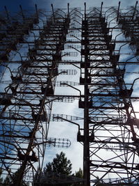 Low angle view of power lines