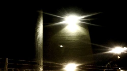 Low angle view of illuminated street light