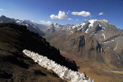 A glacier and ice in the mountains of patagonia, argentina