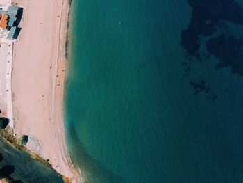 High angle view of sea shore