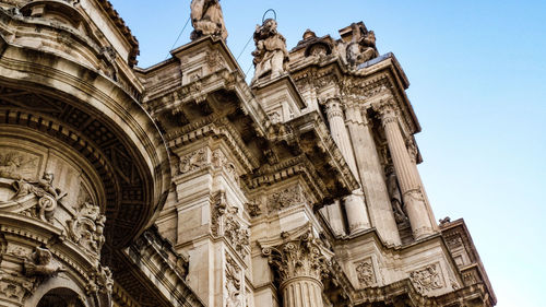 Low angle view of historical building against sky