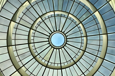 Low angle view of skylight