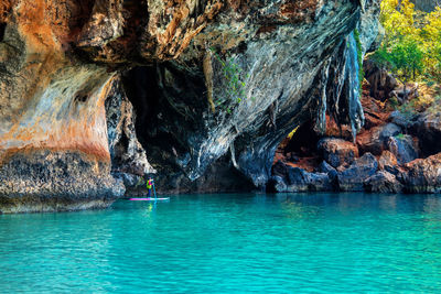 Rock formations in sea