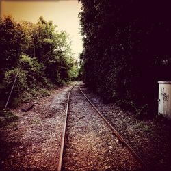 Railroad track on railroad track