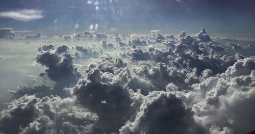 Idyllic view of cloudy sky on sunny day